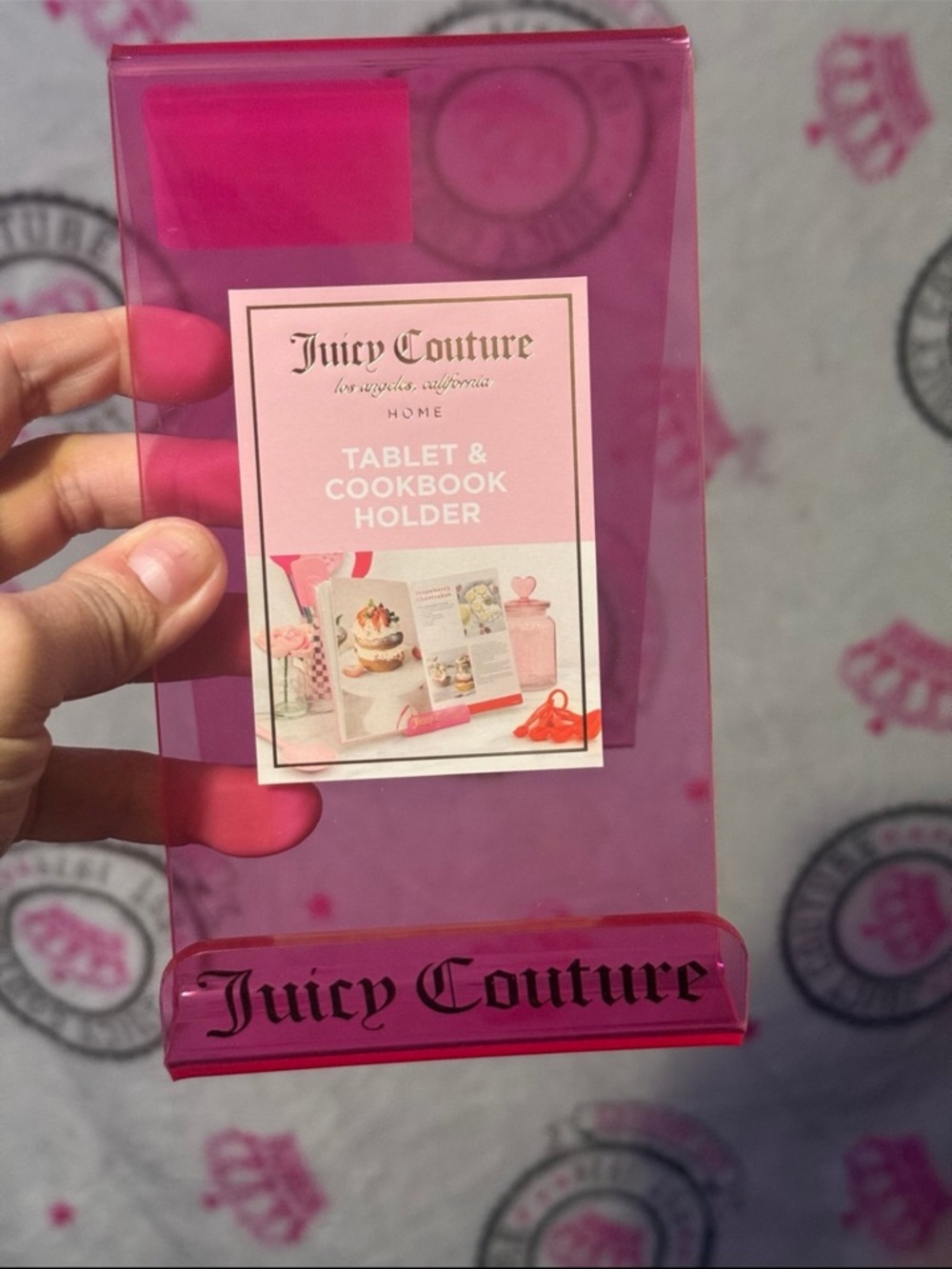 Juicy Couture Pink Tablet & Cookbook Holder